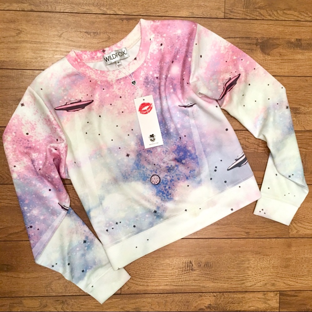 Wildfox Space Cadet POP Art Sweater UFO